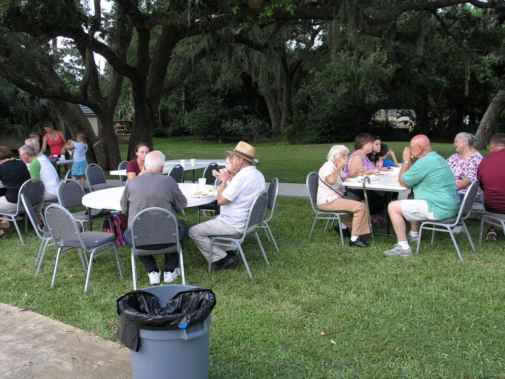 eating at the fun fair