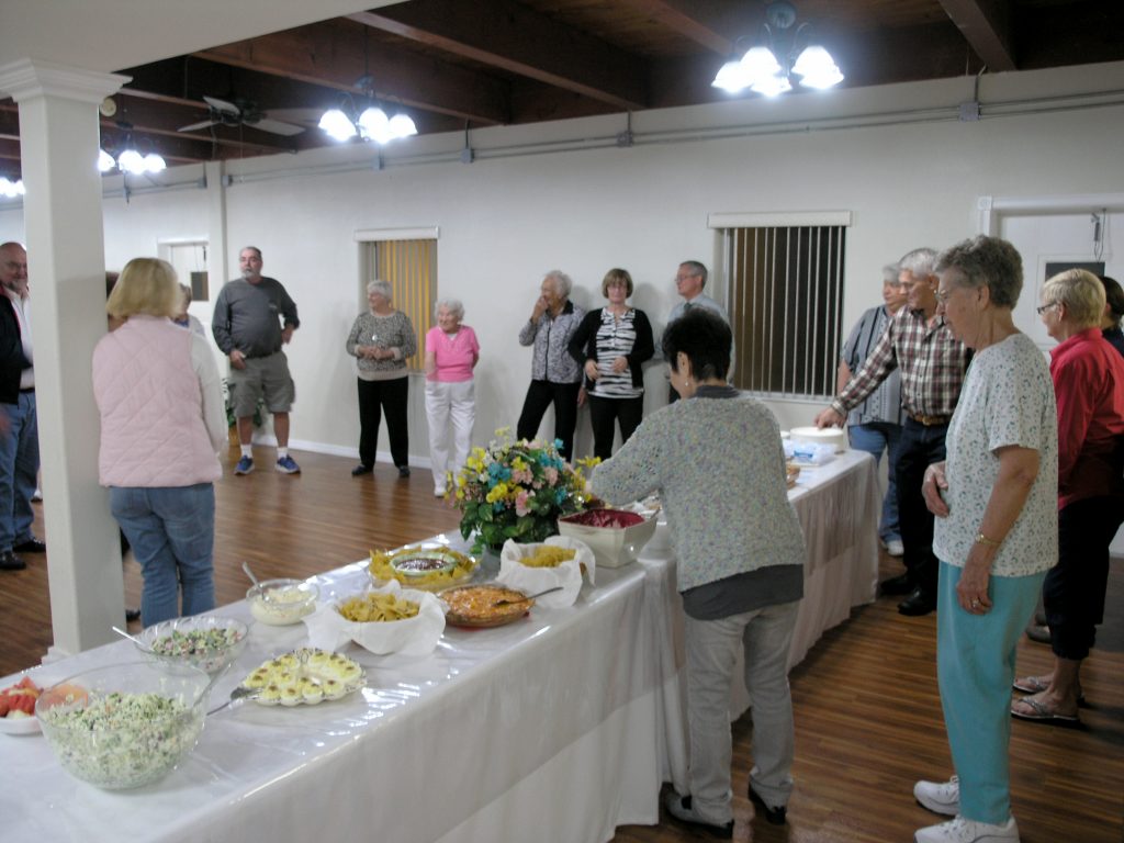 Fellowship Meal getting lined up