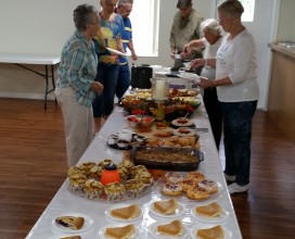 Senior fellowship food table