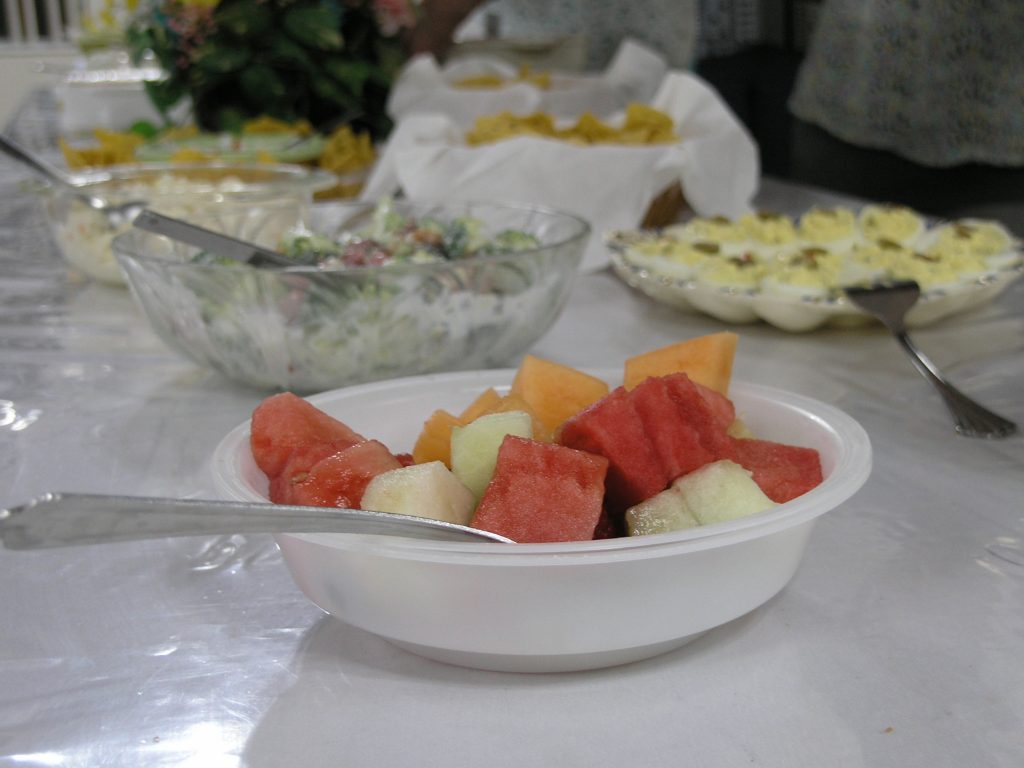 Bowl of fruit at Church