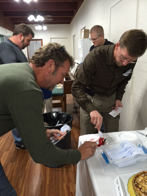 Judging the winning pie