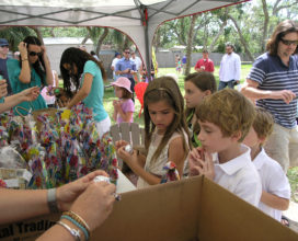 Prize exchange after the resurrection egg hunt.