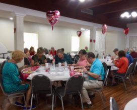 New Smyrna Beach church enjoying fellowship meal