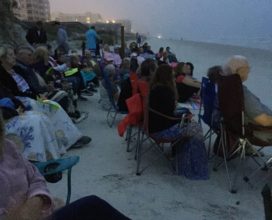 Beachside Easter Service near ocean