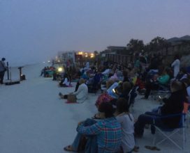 Easter service on beach