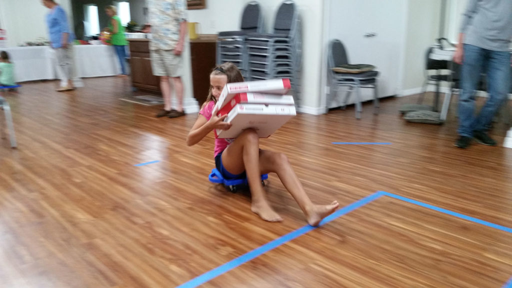 Pizza box race at NSB church