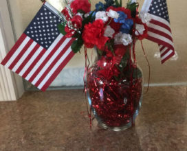 July 4 flower arrangement