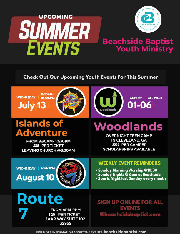 Youth Events Summer 2022 - page 1
